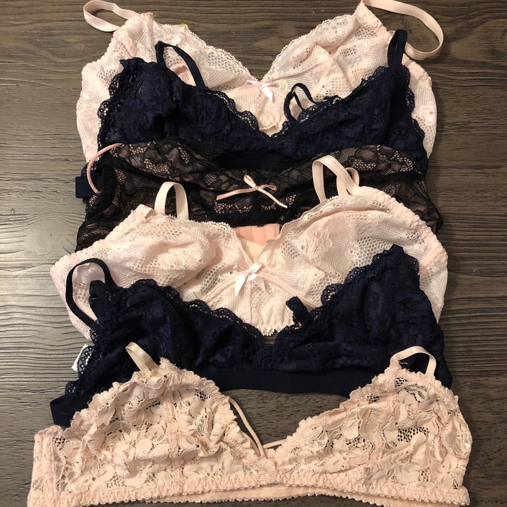 A bundle of 6 bralettes of Eberjey & others Large
